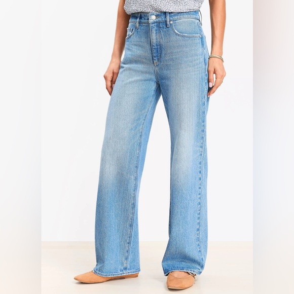 Loft NWT high rise wide leg jeans, size 8 - Picture 1 of 9
